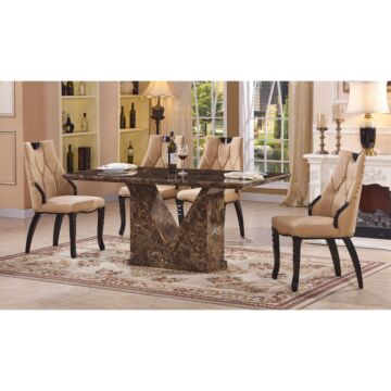 Jarvis Marble Dining Table With Marble Base