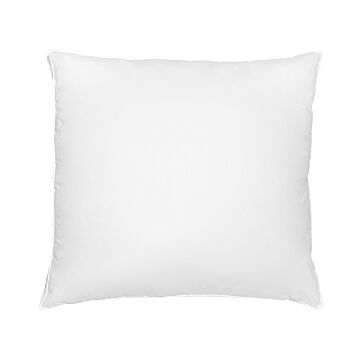 Bed Pillow White Cotton Duck Down And Feathers 80 X 80 Cm Medium Soft Beliani