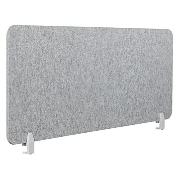 Desk Screen Dark Grey Pet Board Fabric Cover 160 X 50 Cm Acoustic Screen Modular Mounting Clamps Home Office