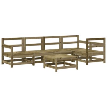 Vidaxl 6 Piece Garden Lounge Set Impregnated Wood Pine