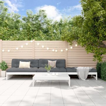Vidaxl 4 Piece Garden Lounge Set White Solid Wood Pine
