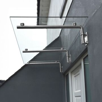 Monstershop Glass Door Canopy & Brackets, 180cm W, 80cm D