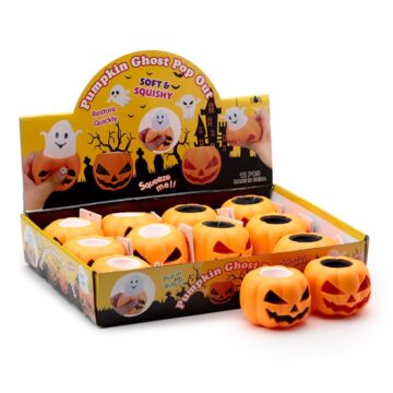 Fun Kids Squeezy Halloween Pumpkin Ghost Pop Out Toy