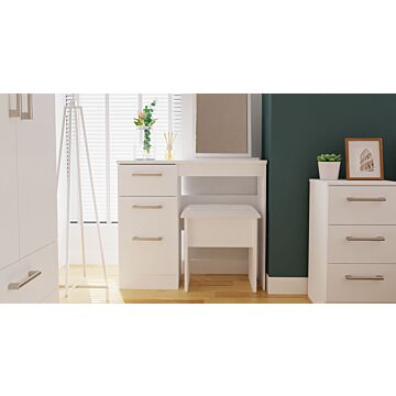 Devon 3 Drawer Vanity In White