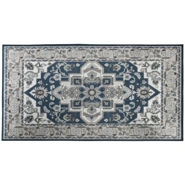 Homcom Vintage Persian Rugs, Boho Bohemian Area Rugs Large Carpet For Living Room, Bedroom, Dining Room, 80x150 Cm, Grey