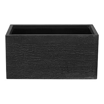 Plant Pot Black Fibre Clay 60 X 29 X 30 Cm Rectangular Planter