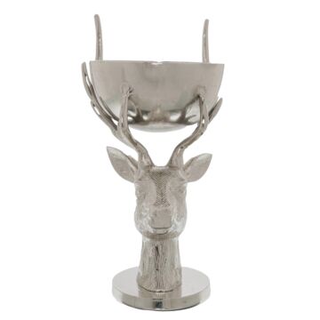 Silver Stag Bowl Ornament