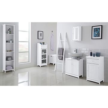 Alaska Wall Cabinet With Mirror White