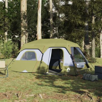 Vidaxl Camping Tent 9-person Green Blackout Fabric Waterproof