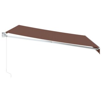 Vidaxl Manual Retractable Awning Brown 400x300 Cm