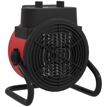 Homcom 2000w Portable Ceramic Electric Heater With Fan - Red