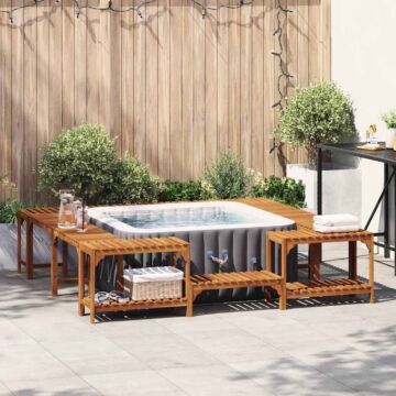 Vidaxl Hot Tub Surround Brown 230 X 230 X 55.5 Cm