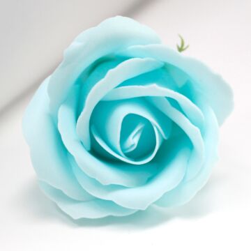 Craft Soap Flowers - Med Rose - Baby Blue - Pack Of 10
