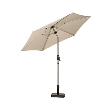 Ivory 2.5m Crank And Tilt Parasolbrushed Aluminium Pole (38mm Pole, 6 Ribs)this Parasol Is Made Using Polyester Fabric Which Has A Weather-proof Coating & Upf Sun Protection Level 50