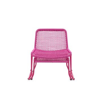 Sassano Lounge Chair With Footstool Pink