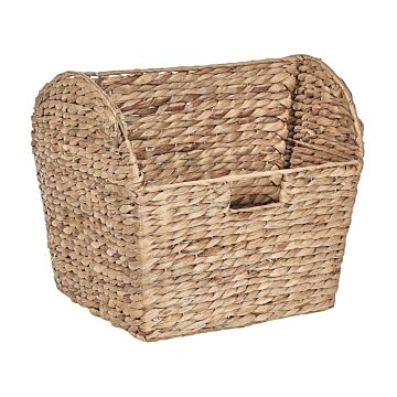 Magazine Rack Natural Water Hyacinth Newspapers Storage Holder Container Basket Box Boho Design Home Decor Beliani