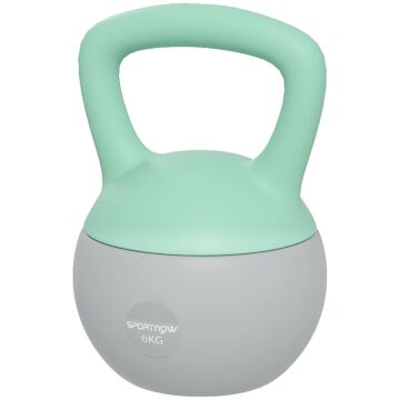 Sportnow 6kg Kettlebell, Soft Kettle Bell With Non-slip Handle For Home Gym Weight Lifting And Strength Training
