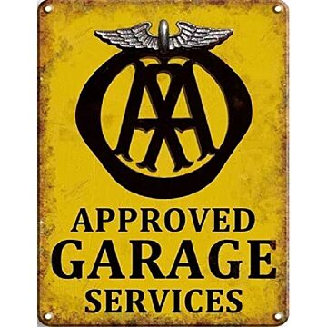 Small Metal Sign 45 X 37.5cm Approved Garage Services