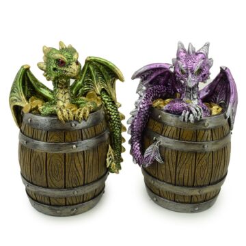 Elements Dragon Figurine - Barrel Of Treasure