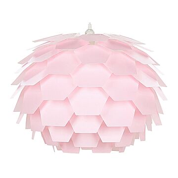 Pendant Lamp Pink Plastic Pine Cone Globe Shade Hanging Lamp Beliani