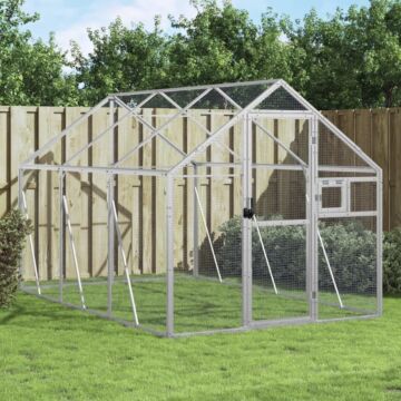 Vidaxl Aviary Silver 1.79x3x1.85 M Aluminium