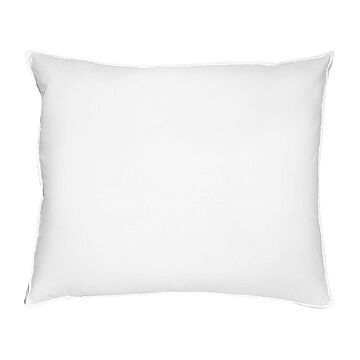 Bed Pillow White Cotton Duck Down And Feathers 50 X 60 Cm Medium Soft Beliani