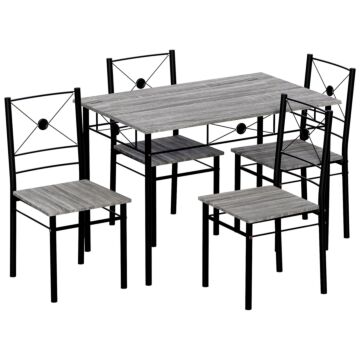 Vida Designs Roslyn 4 Seater Dining Set, Grey