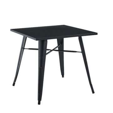 80x80x76cm Black Metal Table