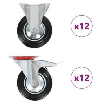 Vidaxl 24 Pcs Casters 160 Mm