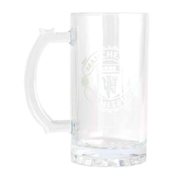 Manchester United Fc Mono Crest Stein Glass Tankard