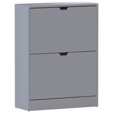 Vida Designs 2 Drawer Shoe Cabinet, Grey (fsc 100%)