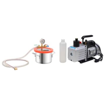 Vidaxl Vacuum Chamber With 2-stage Pump 3.7 L