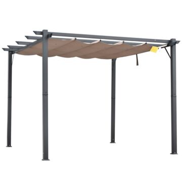 Outsunny 3 X 3 Meter Aluminium Pergola Canopy Gazebo Awning Outdoor Garden Sun Shade Shelter Marquee Party Bbq