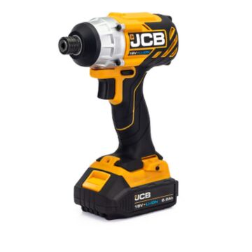 Jcb 18v Impact Driver 1x2.0ah Battery With 2.4a Fast Charger With 13pc Impact Bit Set In W-boxx 136 | 21-18id-2x-wb