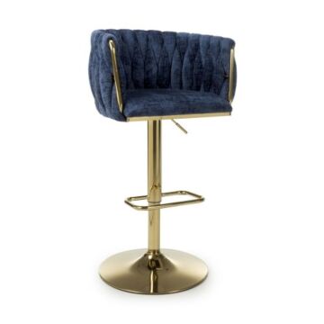 Bellaire Textured Effect Blue Bar Stool