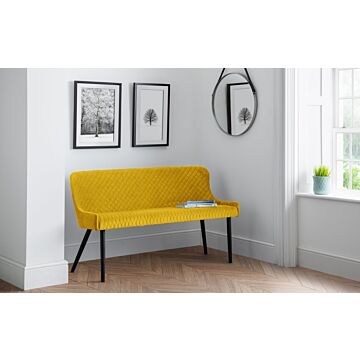 Luxe High Back Bench - Mustard
