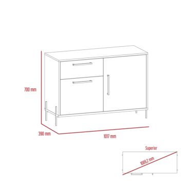 Harvard Small Sideboard With 2 Doors & 1 Drawer