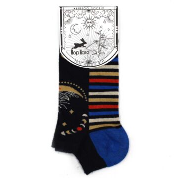 S/m Hop Hare Bamboo Socks Low (3.5-6.5) - Lunar Phases