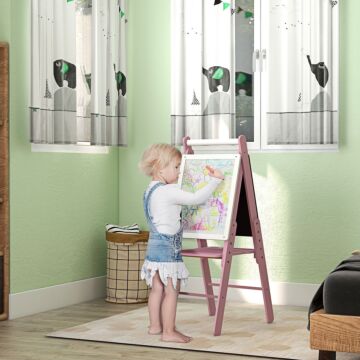 Aiyaplay Art Easel For Kids With Paper Roll, Height Adjustable Double-sided Whiteboard Chalkboard, 3 In 1 Easel, For Ages 3-6 Years