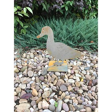 Duck With Base Bare Metal/ready To Rust