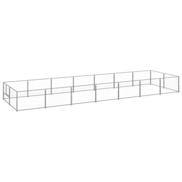 Vidaxl Dog Kennel Silver 14 M² Steel