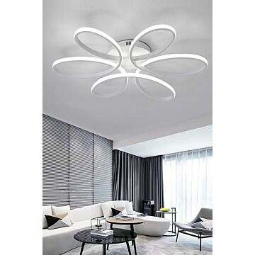 74w Modern Acrylic Petal Led Semi Ceiling Light-58cm