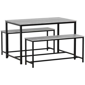 Vida Designs Brooklyn 4 Seater Dining Set, Grey