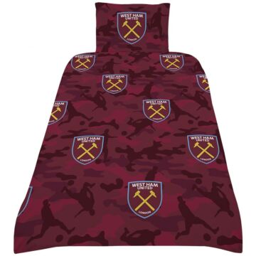 West Ham United Fc Player Camo Single Duvet Set