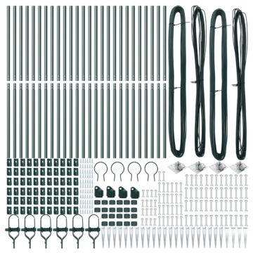 Vidaxl Fence Posts With Spike 26 Pcs Ø32 Mm 180 Cm Galvanised Steel