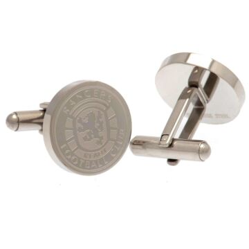 Rangers Fc Stainless Steel Formed Ready Crest Cufflinks