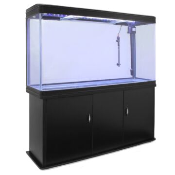 Aquarium Fish Tank & Cabinet - Black - Eu Plug
