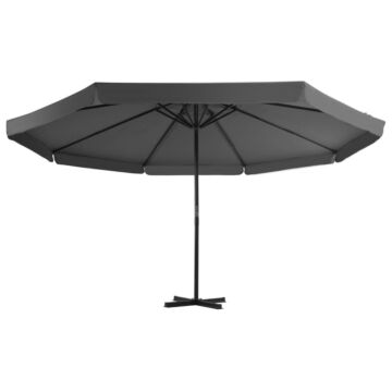 Vidaxl Outdoor Umbrella With Portable Base Anthracite