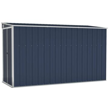 Vidaxl Wall-mounted Garden Shed Anthracite 118x288x178 Cm Steel