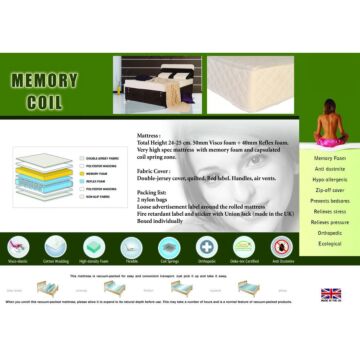 Memory Coil Mattress 4 Foot